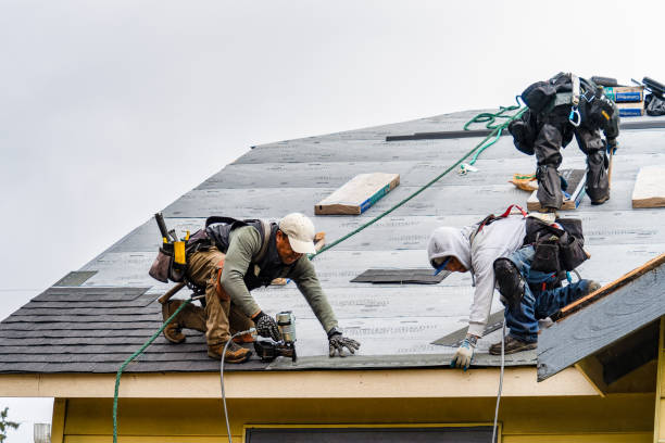 Professional Gutter Installation technician working in Handley, WV